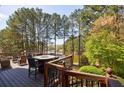 Spacious outdoor deck with dining and seating area overlooking the lake, perfect for entertaining at 3314 Islesworth Trce, Duluth, GA 30097