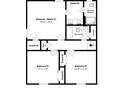 Upstairs floor plan showing Primary and two other bedrooms as well as two bathrooms at 5848 Dunn Sw Rd, Mableton, GA 30126