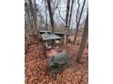 Cozy outdoor patio area with a grill, perfect for entertaining in a woodsy backyard at 1000 Delta A15, Canton, GA 30114