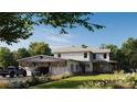 Beautiful modern farmhouse featuring a three-car garage and well-manicured lawn at 4385 Hickory Flat Hwy, Canton, GA 30115