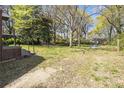 Spacious backyard bordered by mature trees, offering plenty of room for outdoor activities at 854 Slaton St, Forest Park, GA 30297