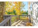 Home exterior showing a wooden deck and access to the main entrance at 7024 Evergreen Way, Buford, GA 30518