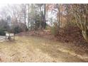 Backyard featuring mature trees and landscaping at 3936 Toccoa Falls Dr, Duluth, GA 30097