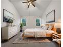 Cozy bedroom is bathed in natural light with neutral decor, perfect for creating a serene, personal oasis at 3110 Cambrian Ter, Austell, GA 30106