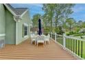 Spacious outdoor deck featuring a dining table and chairs, perfect for enjoying the beautiful surroundings at 4995 Hyde Ct, Cumming, GA 30040