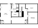 Basement layout with a den, bathroom, closet, and basement area for flexible living spaces at 6884 Stephens Dr, Rex, GA 30273