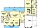 Detailed floor plan showcasing the layout of the home, including garage and bedrooms at 0 Mcbride Rd, Fayetteville, GA 30215