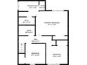 Second floor plan showcasing the primary bedroom, bathrooms and other bedrooms at 5615 Crystal Hl, Stone Mountain, GA 30088