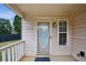 Close-up of front door and porch with address clearly visible at 2828 Marksman Trl, Austell, GA 30106
