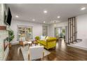 Bright living room with hardwood floors, fireplace and neutral decor at 791 Woodland Se Ave, Atlanta, GA 30316