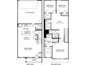 Detailed floor plan showcasing the layout of the home, including the kitchen, bedrooms, and garage at 2266 Ashton Dr, Conyers, GA 30013