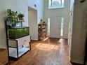 Inviting foyer boasts hardwood floors, soaring ceilings, and a flood of natural light at 2814 Michelle Lee Dr, Dacula, GA 30019