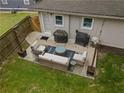 Inviting backyard patio with stylish outdoor furniture and string lights, perfect for entertaining at 1963 Main Nw St, Atlanta, GA 30318