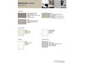 Signature Fanfare color selections for the home, featuring flooring, countertop, cabinet, and backsplash options at 5250 Trescott Path, Cumming, GA 30028