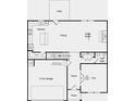 Detailed first-floor floorplan showcasing the kitchen, dining, great room, foyer, and two-car garage at 1385 Windance Lake Dr, Loganville, GA 30052