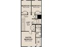 Second floor layout featuring bedrooms, loft, bathrooms, linen closet, and walk in closet. Dimensions provided at 1600 Driggs Nw Dr # 162, Atlanta, GA 30318