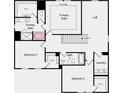 Second-floor layout featuring primary suite with tray ceiling, primary bath, loft, laundry, and two additional bedrooms with bath at 1365 Windance Lake Dr, Loganville, GA 30052