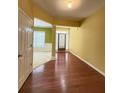 Bright foyer with hardwood floors, view into adjacent living spaces at 1112 Gather Dr, Lawrenceville, GA 30043