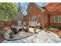 Inviting backyard with a stone patio, comfortable seating, and a built-in grill, perfect for outdoor entertaining at 4045 Stephens Mill Ne Run, Atlanta, GA 30342