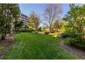 Expansive green lawn area, perfect for outdoor enjoyment and relaxation, with trees surrounding the area at 1800 Clairmont Lk # 221, Decatur, GA 30033