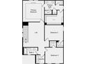 Layout of the second floor featuring 3 bedrooms, 2 baths, loft space, and laundry room at 1375 Windance Lake Dr, Loganville, GA 30052