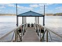 View of the dock, which has a covered area with views of the lake at 5500 Mccoy Nw Rd # 15, Acworth, GA 30101