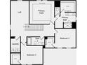 Second-floor floorplan featuring primary suite, two bedrooms, loft, primary bath, and laundry room at 1773 Fawlocke Run, Loganville, GA 30052