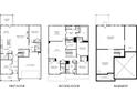 Detailed floor plan showcasing layout of first floor, second floor, and basement with room dimensions at 365 Denali Butte Ter, Canton, GA 30114