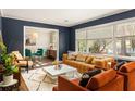 Bright living room with large windows and a view of the surrounding trees at 3095 Meadow Lark Ln, Atlanta, GA 30344