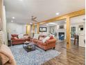 Spacious living room featuring hardwood floors, recessed lighting, and an open concept design at 2810 Dunnington Cir, Chamblee, GA 30341