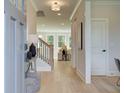 Inviting foyer with hardwood floors, staircase, and stylish decor at 2740 Byess Ct, Marietta, GA 30064