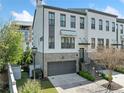 Attractive townhome with a two-car garage, landscaping, and a mix of brick and painted facade at 1388 La France Ne St, Atlanta, GA 30307