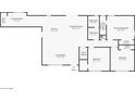Detailed floor plan showcasing the layout of rooms and dimensions of the house at 3773 Sarahs Ln, Tucker, GA 30084