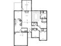 Detailed floor plan showcasing the layout of the house with multiple rooms and features at 711 Park Place Way, Social Circle, GA 30025