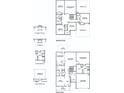 Detailed floor plan showcasing the layout of this two-story home, including bedrooms, living spaces, and garage at 5009 Fairview Cir, Villa Rica, GA 30180