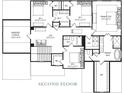 Second floor plan showcasing four bedrooms, a loft, three bathrooms, and unfinished storage space at 668 Crest Line Trl, Powder Springs, GA 30127