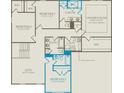 Upstairs floor plan featuring bedrooms, bathrooms, and a loft area at 307 Rockledge Sw Bnd, Powder Springs, GA 30127