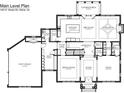 Main level floor plan featuring kitchen, breakfast area, living room, dining room, study, and a 3-car garage at 1445 West Wesley Ne Rd, Atlanta, GA 30327
