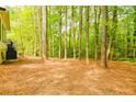 Spacious backyard featuring lush trees and natural ground cover for a serene, private setting at 2433 Helmsdale Ne Dr, Atlanta, GA 30345