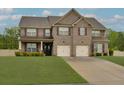 Handsome two-story brick home with a well-maintained lawn and long driveway at 257 Ironwood Dr, Stockbridge, GA 30281
