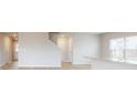 Spacious living room with open floor plan, staircase, and natural light at 160 Weldon Rd, Mcdonough, GA 30253