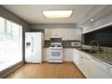 Well-lit kitchen with white cabinets, granite countertops, and modern appliances, perfect for cooking at 1102 Wedgewood Way, Atlanta, GA 30350