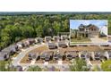 Aerial view of a neighborhood, highlighting the location of the featured property at 1840 Wellston Dr, Lawrenceville, GA 30043