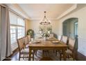 Elegant dining room with hardwood floors and stylish chandelier at 2659 Lakefield Sw Pass, Marietta, GA 30064