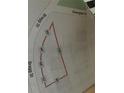 A property boundary diagram outlining the lot lines and dimensions of the land at 1914 Bragg St, Brookhaven, GA 30341