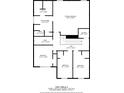 Second floor plan featuring primary bedroom, bathrooms, walk-in closet, and laundry area layout at 327 Morning Frost, Canton, GA 30114