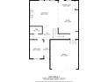 Detailed first floor plan showing living room, kitchen, dining area, and garage dimensions at 327 Morning Frost, Canton, GA 30114