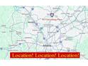 Map showing the location of 703 Gettysburg Place, near major roads and cities at 703 Gettysburg Pl, Atlanta, GA 30350