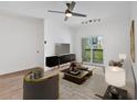Bright living room featuring modern decor and stylish furnishings at 1075 Peachtree Ne Walk # A421, Atlanta, GA 30309