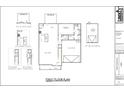 First floor plan showcasing layout of kitchen, Gathering room, dining, and garage at 208 Crabapple St, Mcdonough, GA 30253
